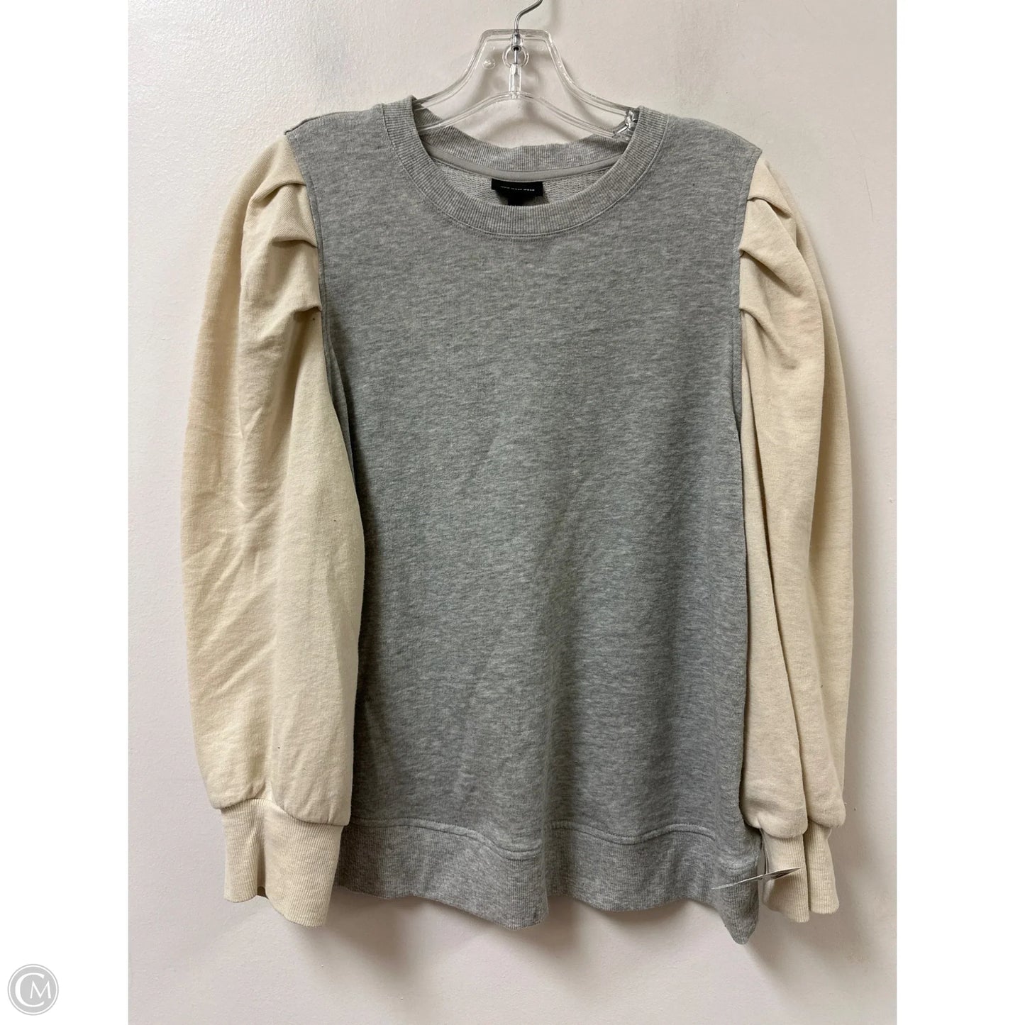 Top Long Sleeve By Who What Wear In Ivory, Size: L