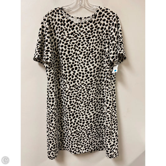 Dress Casual Midi By Ann Taylor In Animal Print, Size: L