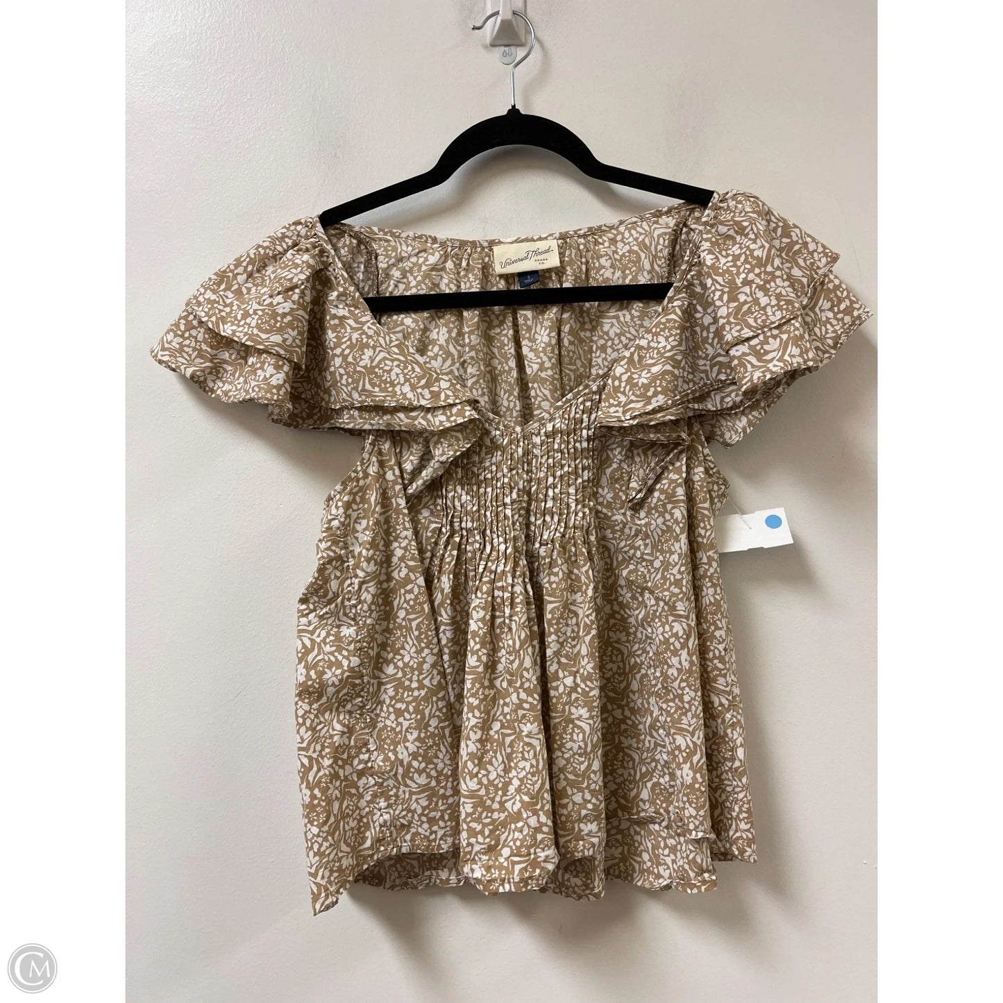 Top Short Sleeve By Universal Thread In Tan, Size: S