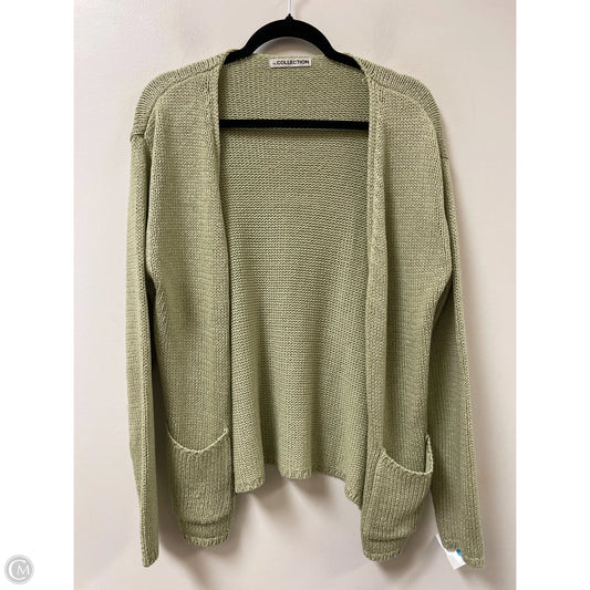 Sweater Cardigan By Clothes Mentor In Green, Size: 1x