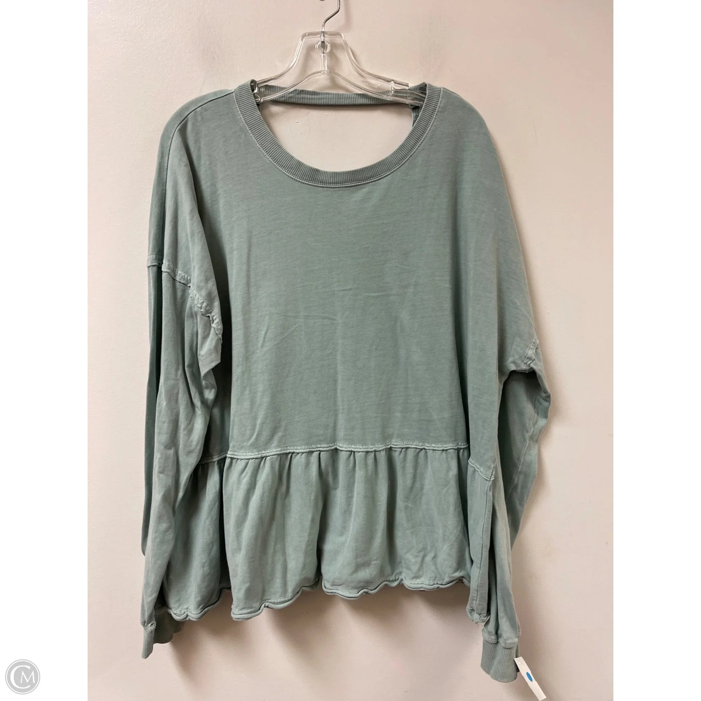 Top Long Sleeve By Easel In Green, Size: M