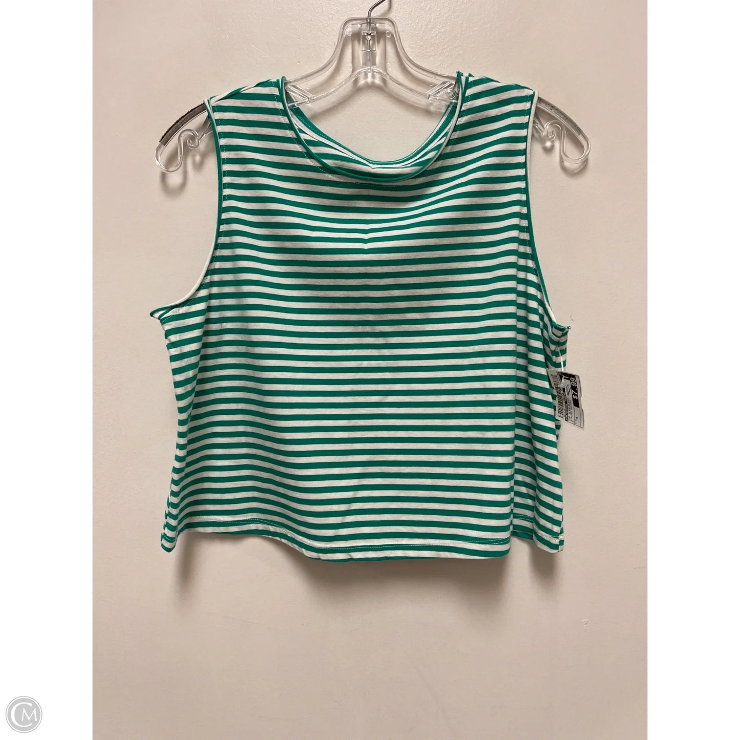 Top Sleeveless By Universal Thread In Striped Pattern, Size: M