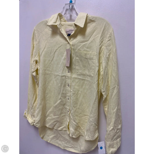 Blouse Long Sleeve By Universal Thread In Yellow, Size: Xs