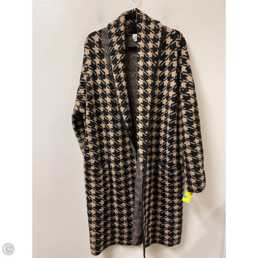 Sweater Cardigan By A New Day In Black & Tan, Size: Xl