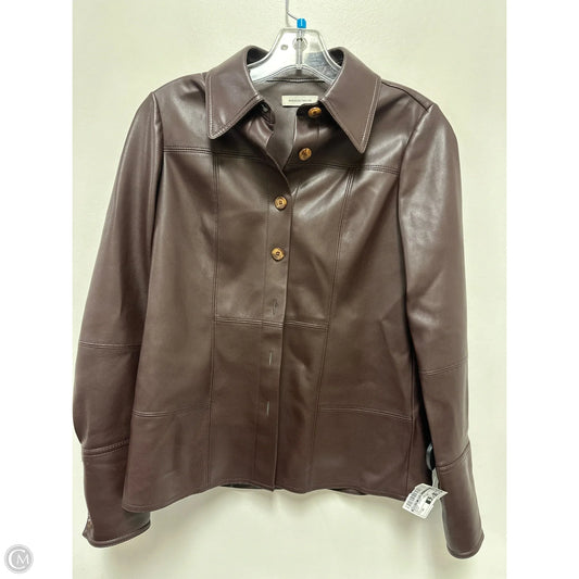 Jacket Shirt By Rebecca Taylor In Brown, Size: Xs
