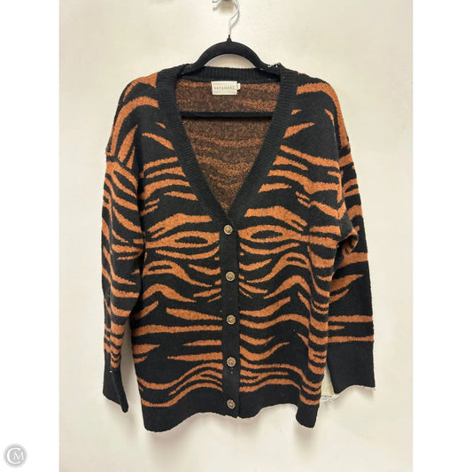 Sweater Cardigan By Dreamers In Animal Print, Size: S