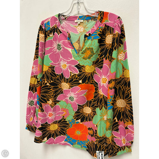 Top Long Sleeve By Jodifl In Floral Print, Size: M