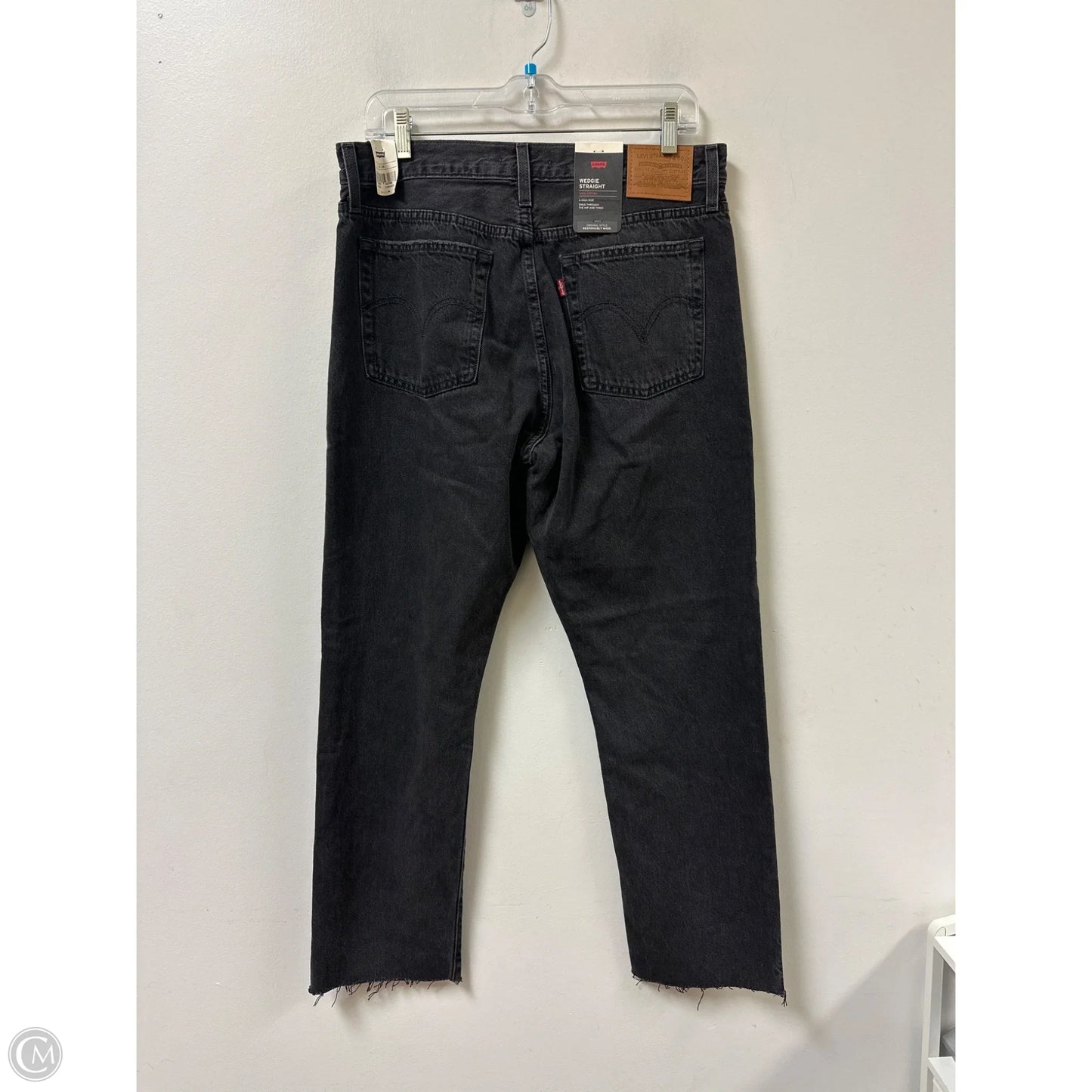 Jeans Straight By Levis In Black, Size: 12