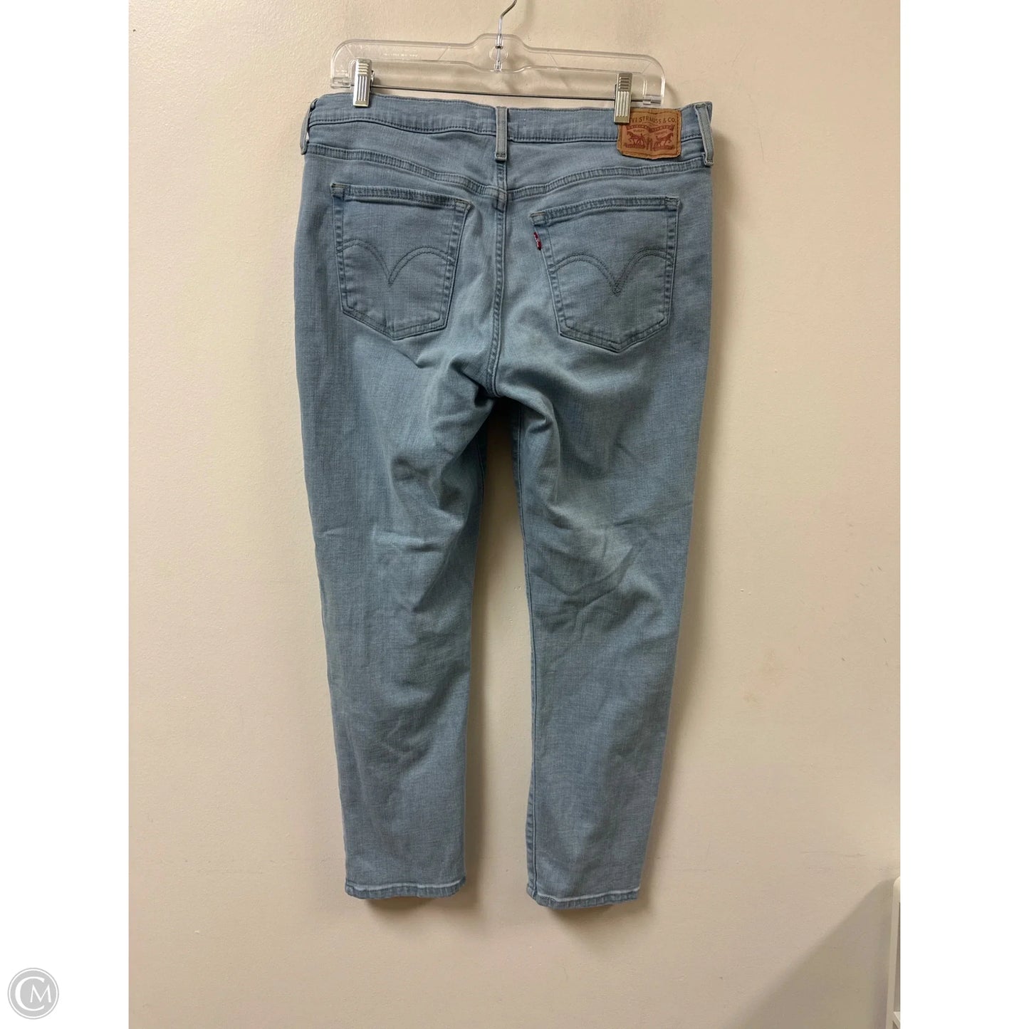 Jeans Boyfriend By Levis In Blue Denim, Size: 12