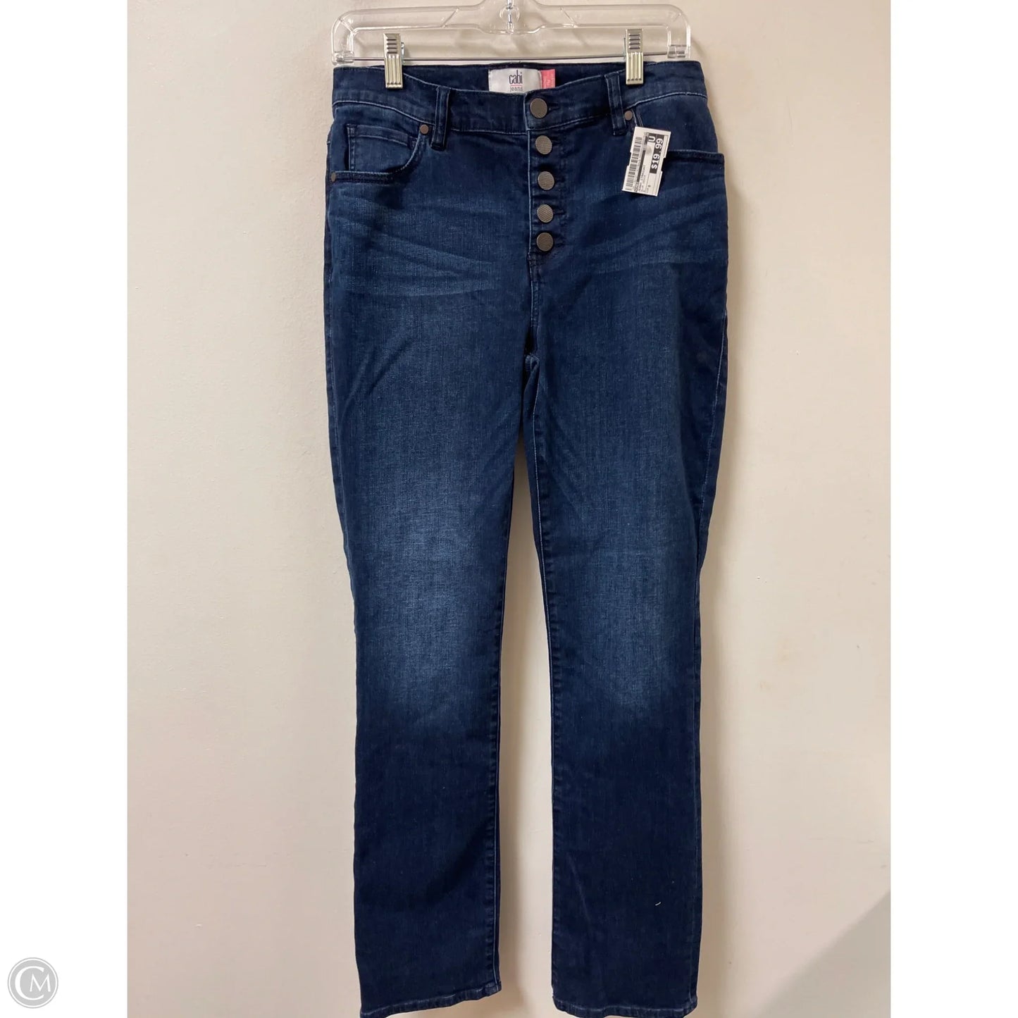 Jeans Straight By Cabi In Blue Denim, Size: 8
