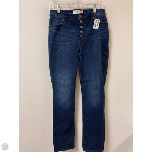 Jeans Straight By Cabi In Blue Denim, Size: 8