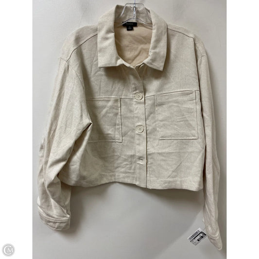 Jacket Moto By Halogen In Cream, Size: Xl