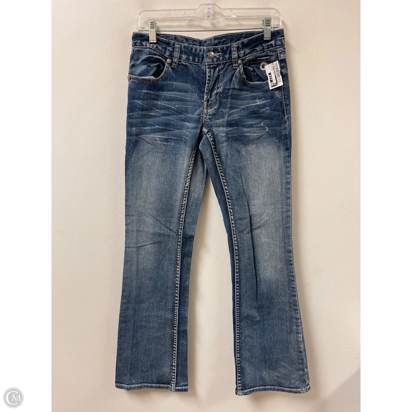 Jeans Boot Cut By Harley Davidson In Blue Denim, Size: 4
