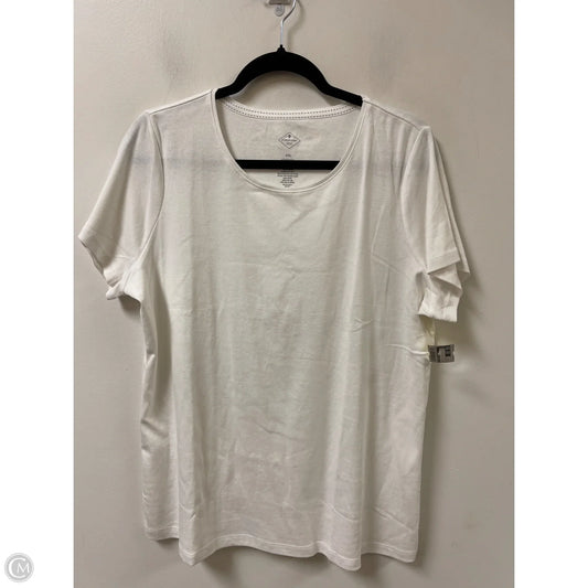 Top Short Sleeve By St Johns Bay In White, Size: 1x