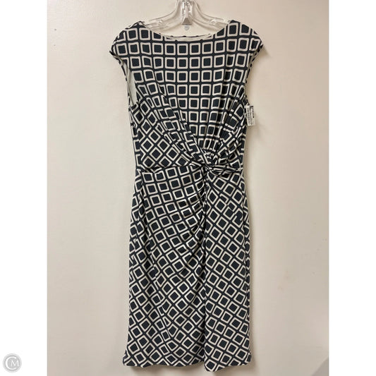 Dress Work By Lauren By Ralph Lauren In Grey & White, Size: M