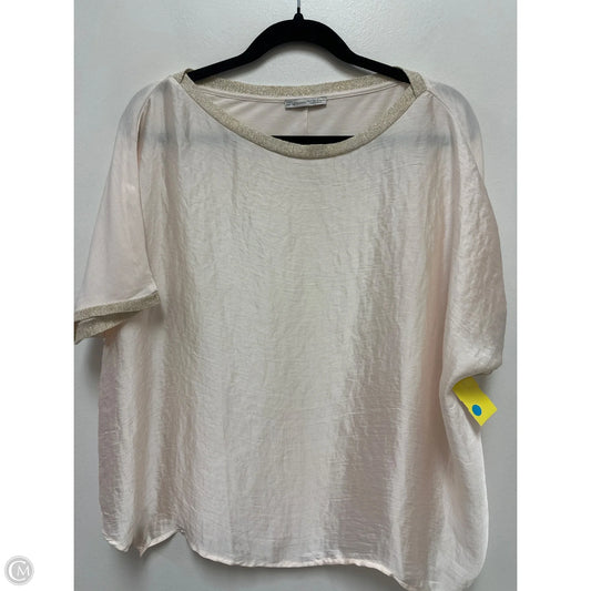 Top Short Sleeve By Zara In Cream, Size: S