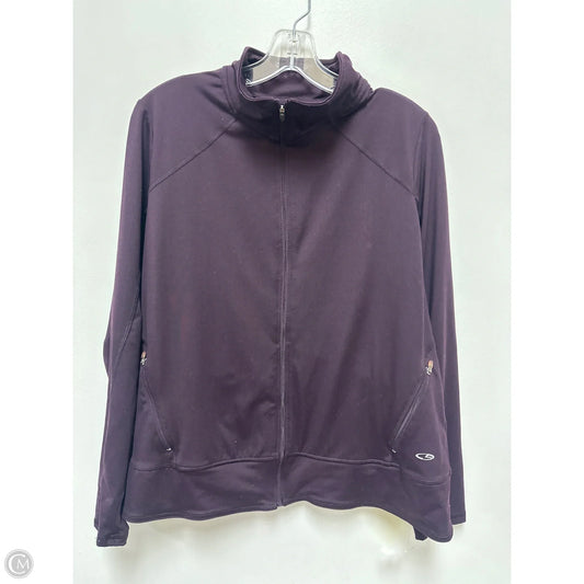 Athletic Jacket By Champion In Purple, Size: 1x