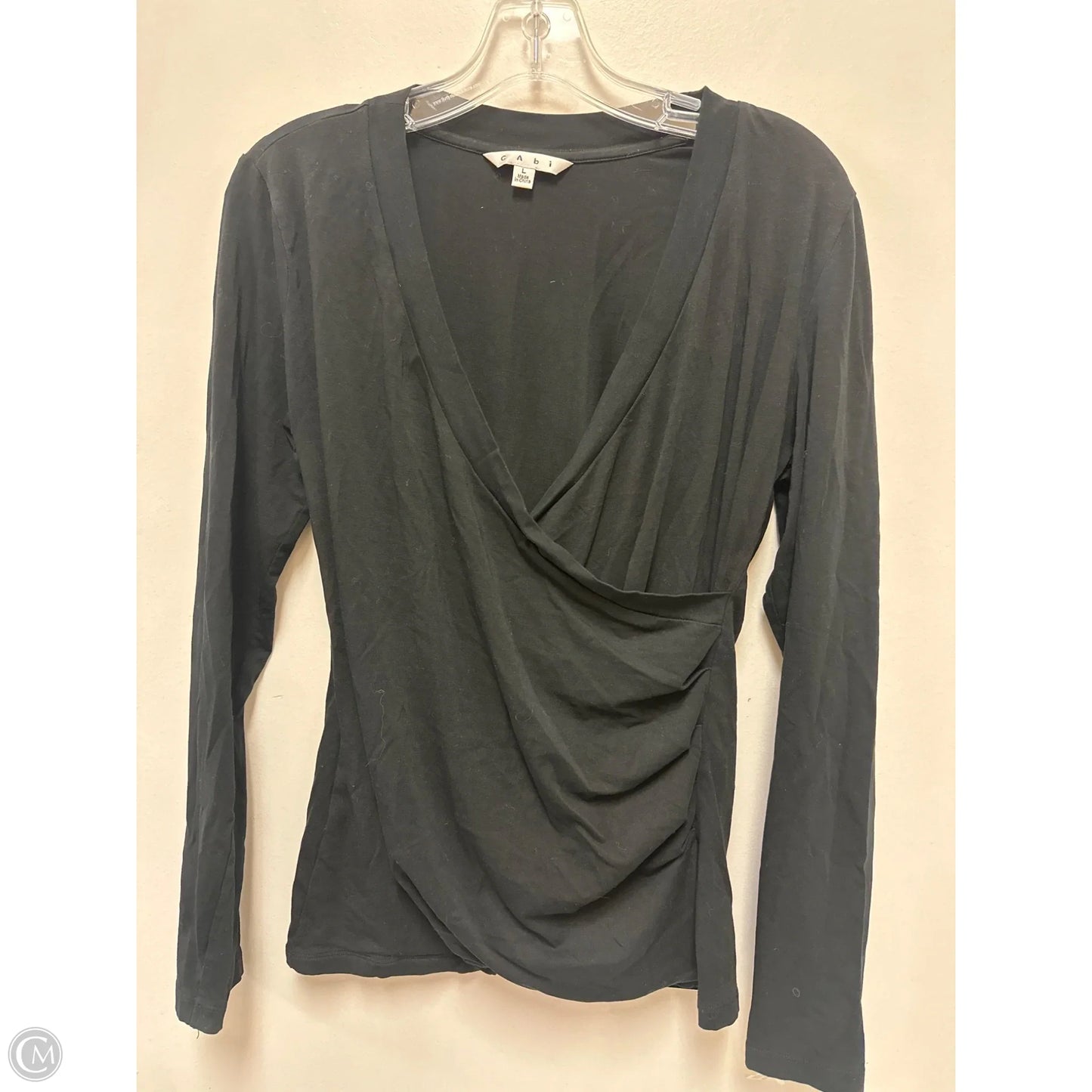 Top Long Sleeve By Cabi In Black, Size: L
