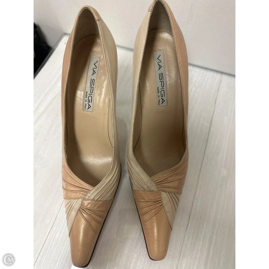 Shoes Heels Stiletto By Via Spiga In Cream, Size: 10