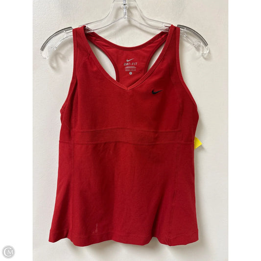Athletic Tank Top By Nike In Red, Size: L