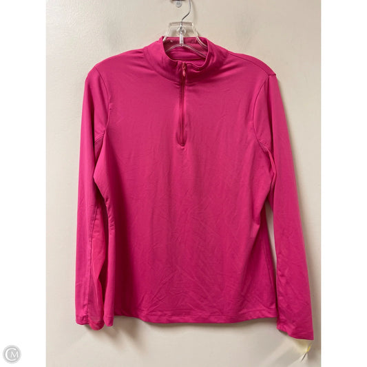 Athletic Top Long Sleeve Collar By Gottex In Pink, Size: Xs