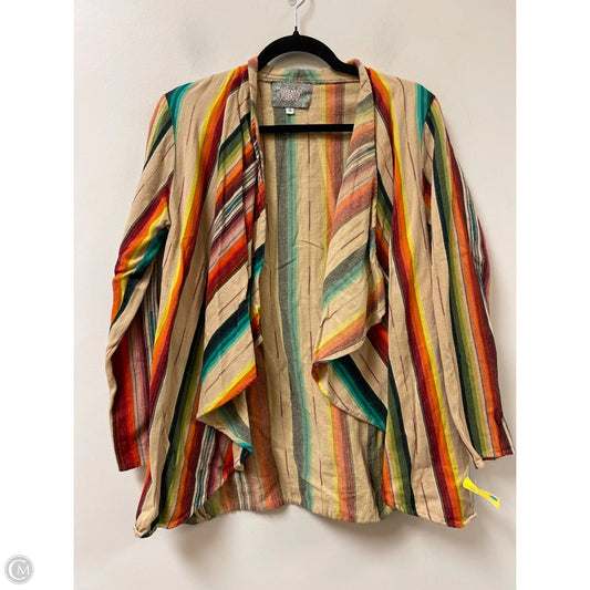 Sweater Cardigan By Clothes Mentor In Striped Pattern, Size: S