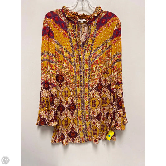 Dress Casual Midi By Umgee In Orange & Yellow, Size: S