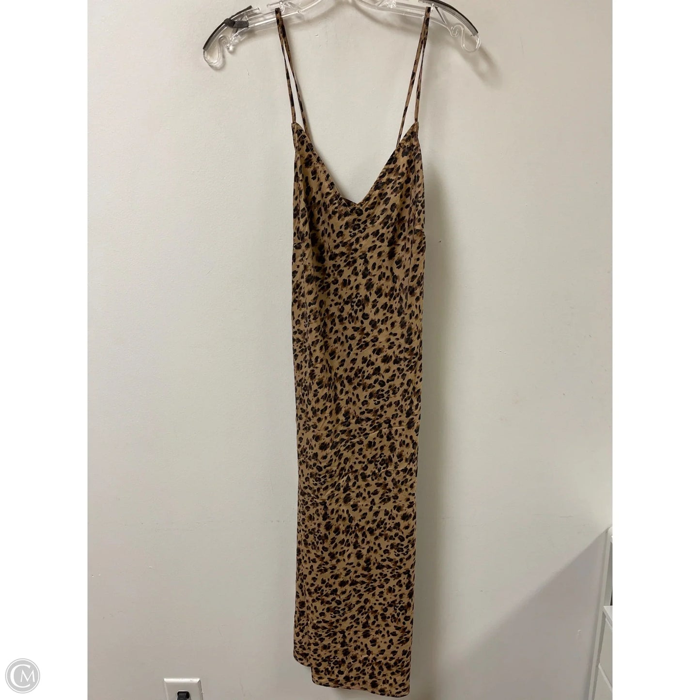 Dress Casual Midi By Time And Tru In Leopard Print, Size: L
