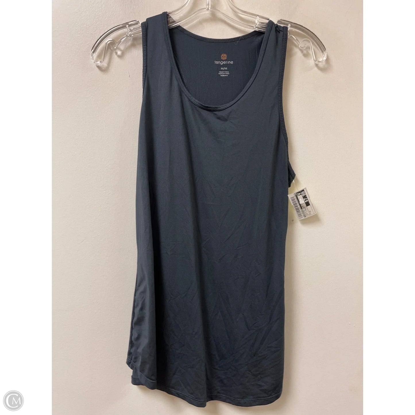 Athletic Tank Top By Tangerine In Grey & Orange, Size: M