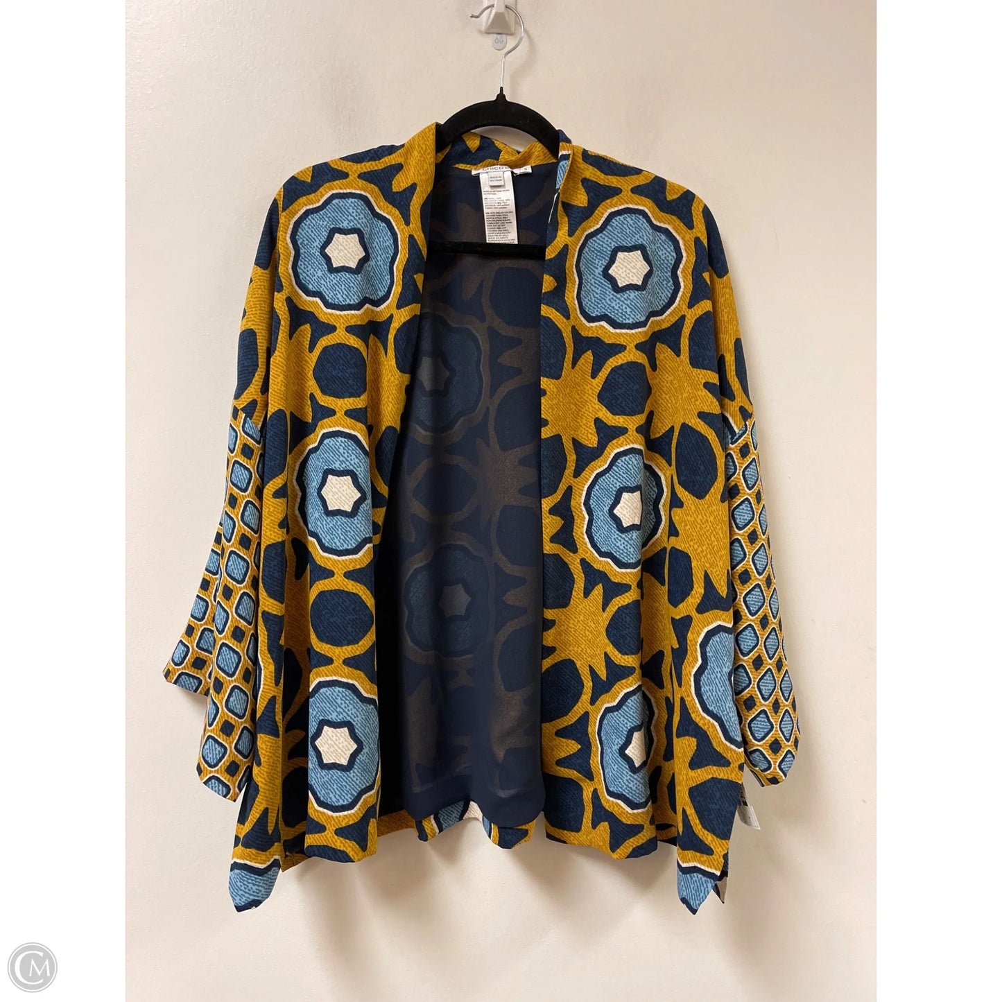 Kimono By Chicos In Yellow Denim, Size: M