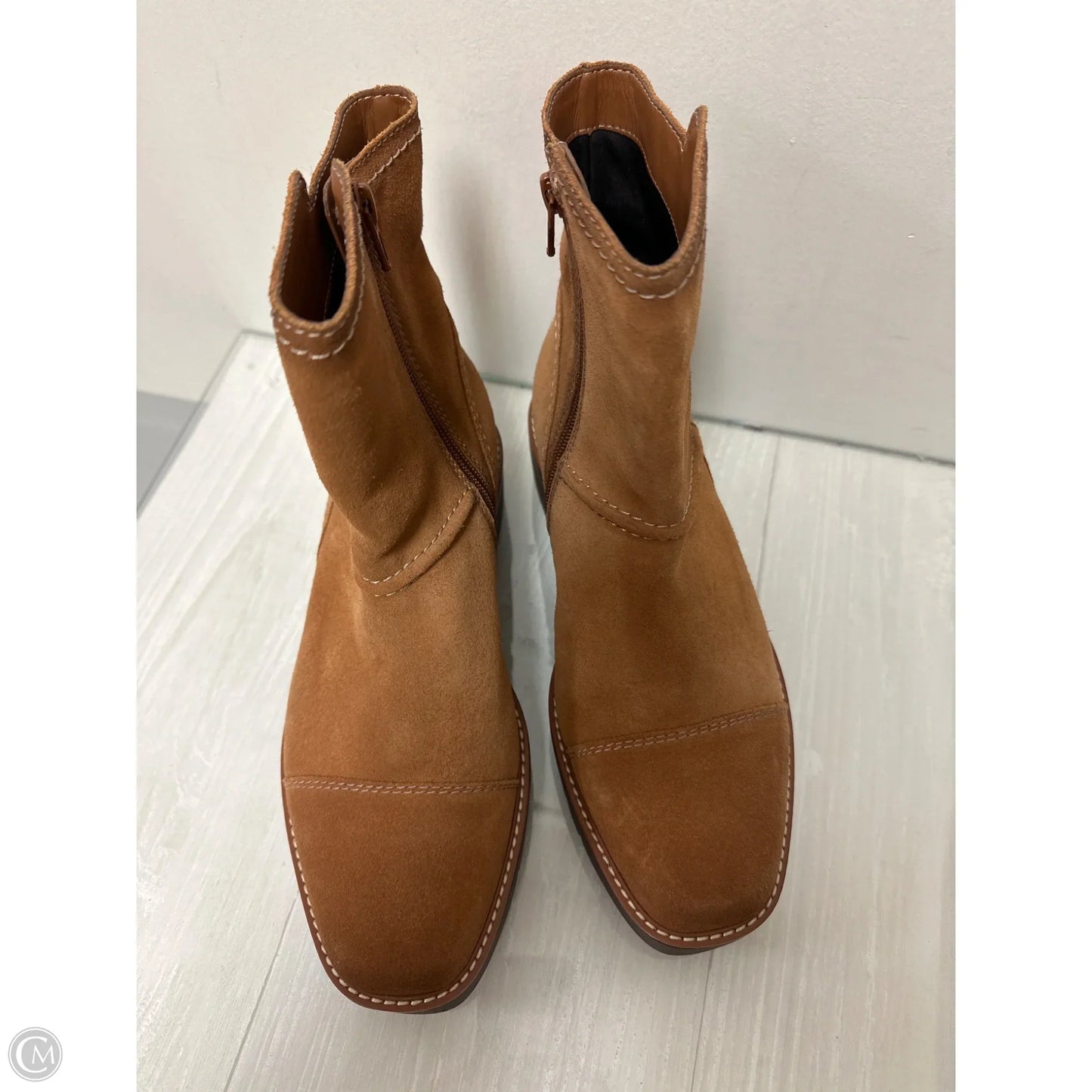 Boots Ankle Heels By Naturalizer In Brown, Size: 8