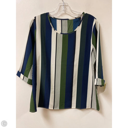 Top Long Sleeve By Shein In Striped Pattern, Size: S