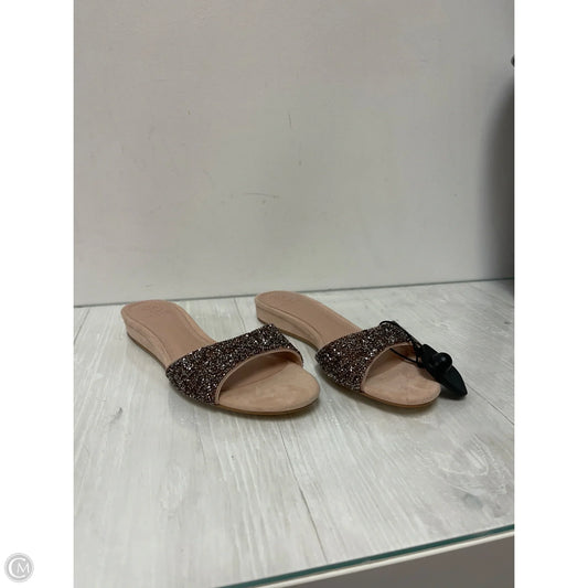 Sandals Designer By Tory Burch In Gold & Silver, Size: 8.5