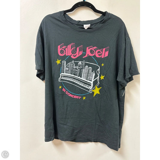 Top Short Sleeve By Anthropologie In Grey, Size: L
