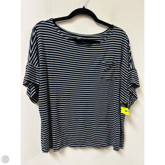 Top Short Sleeve By Albion In Striped Pattern, Size: Xl