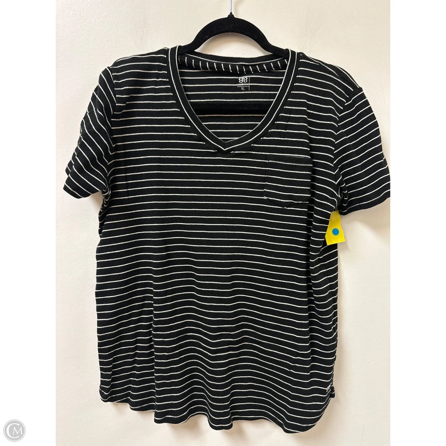 Top Short Sleeve By Albion In Striped Pattern, Size: Xl