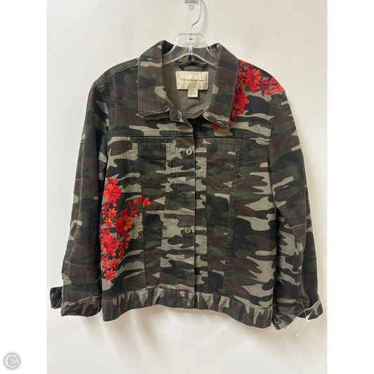 Jacket Denim By Pilcro In Camouflage Print, Size: S