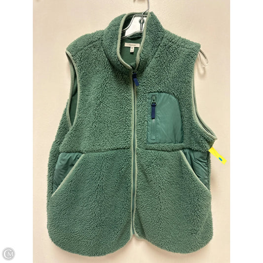 Vest Faux Fur & Sherpa By Maurices In Green, Size: 1x