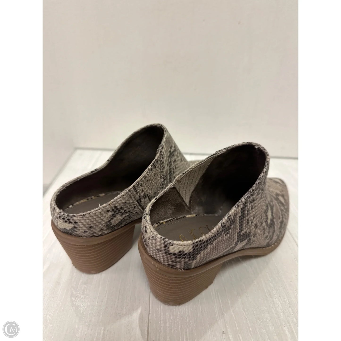 Shoes Heels Block By Sugar In Snakeskin Print, Size: 8