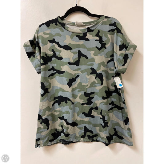 Top Short Sleeve By Clothes Mentor In Camouflage Print, Size: M