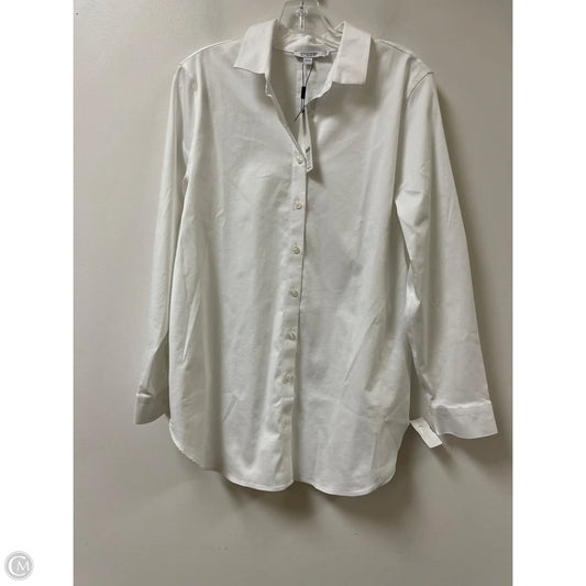 Blouse Long Sleeve By Chicos In White, Size: M