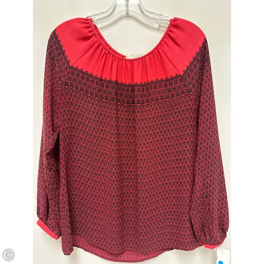 Top Long Sleeve By Loft In Red, Size: M