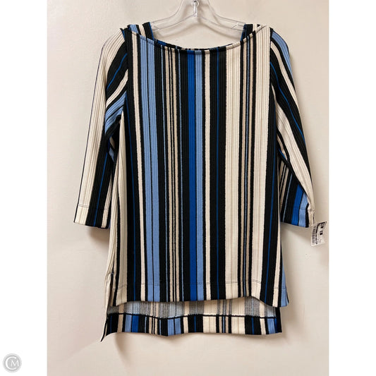 Top Long Sleeve By Jones New York In Striped Pattern, Size: S