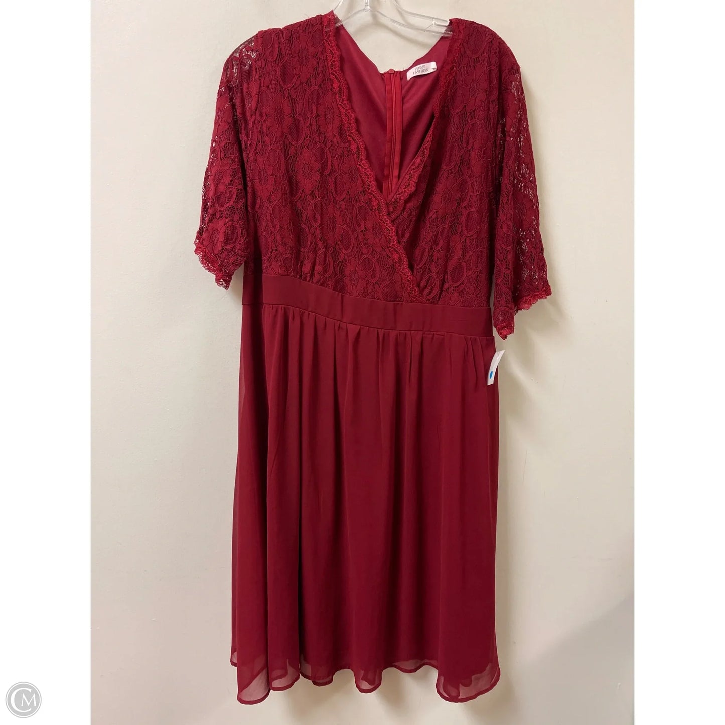 Dress Party Midi By Clothes Mentor In Red, Size: 2x