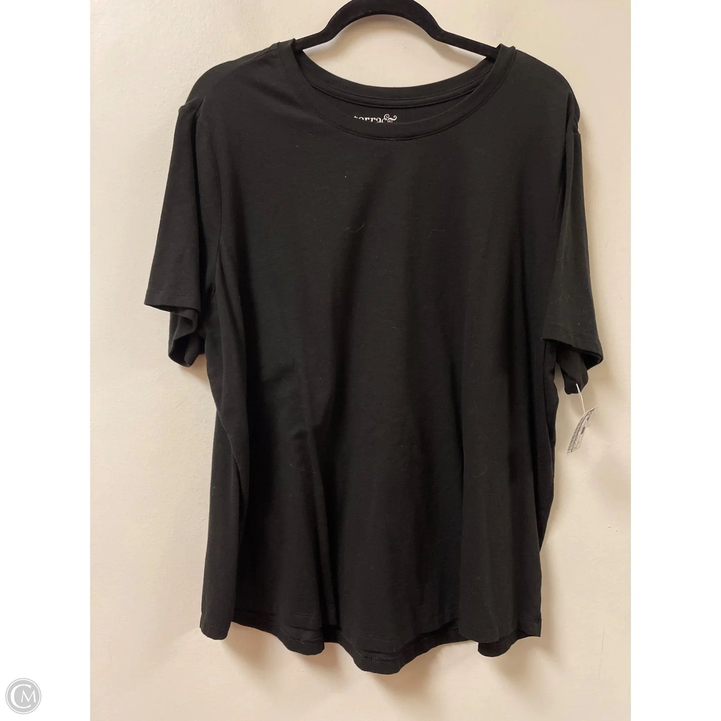 Top Short Sleeve Basic By Terra & Sky In Black, Size: 2x