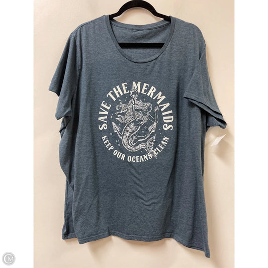 Top Short Sleeve By Clothes Mentor In Navy, Size: 2x