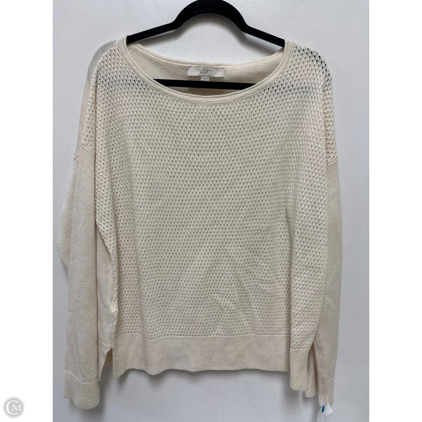 Sweater By Loft In Cream, Size: Xl
