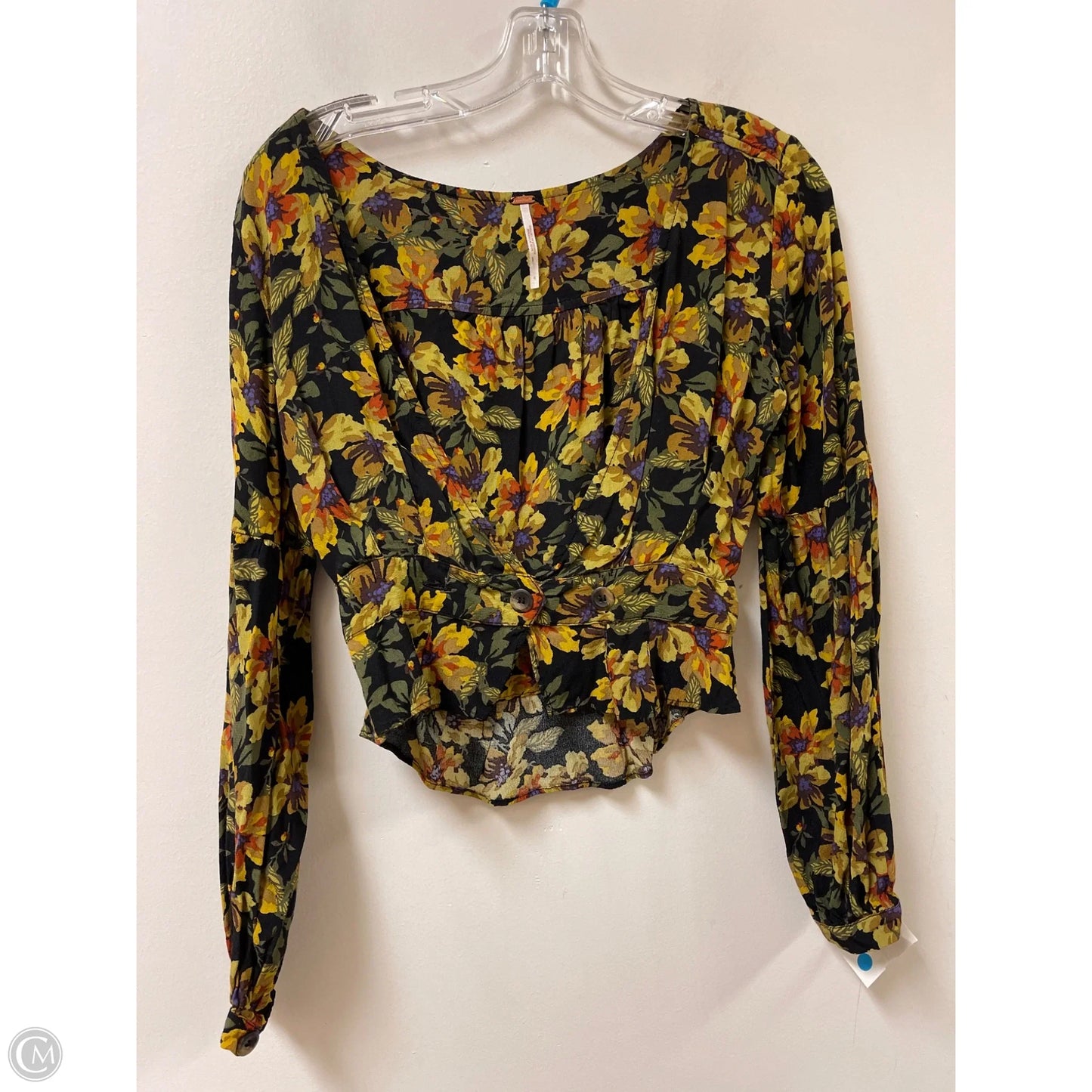 Top Long Sleeve By Free People In Floral Print, Size: S