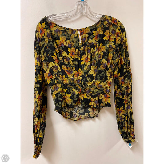 Top Long Sleeve By Free People In Floral Print, Size: S