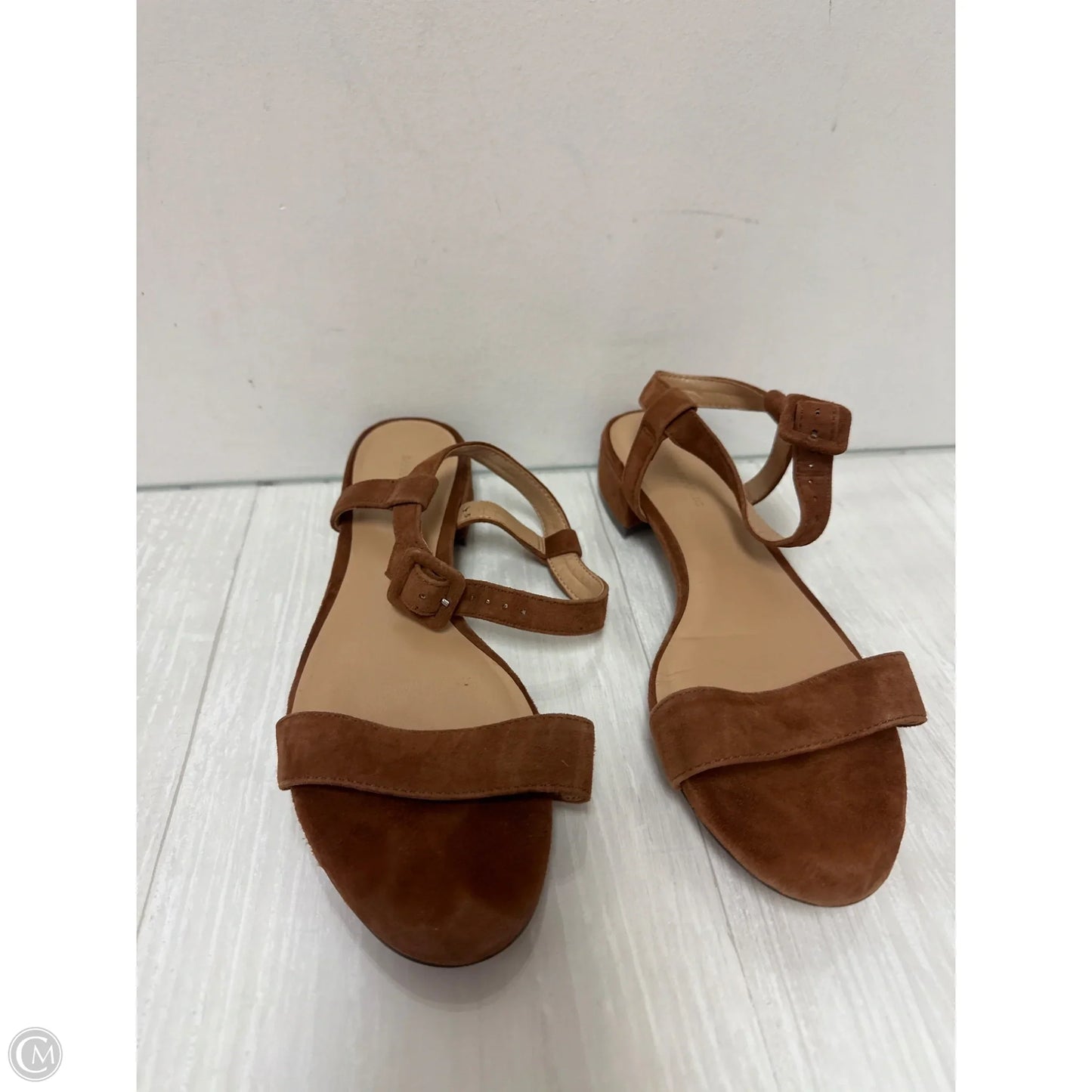 Sandals Heels Block By Banana Republic In Brown, Size: 9
